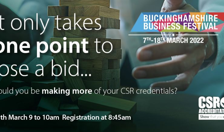 It only takes 1 point to lose a bid. Could you be making more of your CSR credentials?
