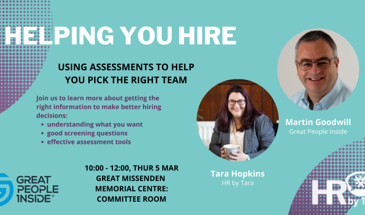 Helping you hire - using assessments to help pick the right team (Mar 26)