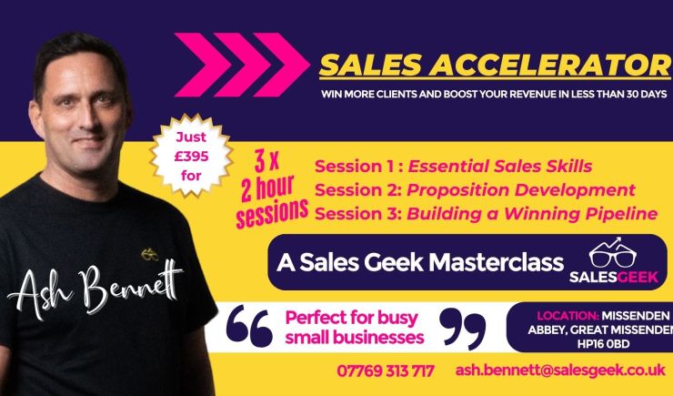 Sales Accelerator | 3 x 2 hr Essential Workshops for Small Business Owners (13th, 21st & 27th May)